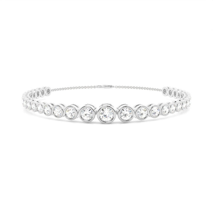 Brilliant 7.66 CT Round Cut Lab Grown Diamond Bracelet Sparkle