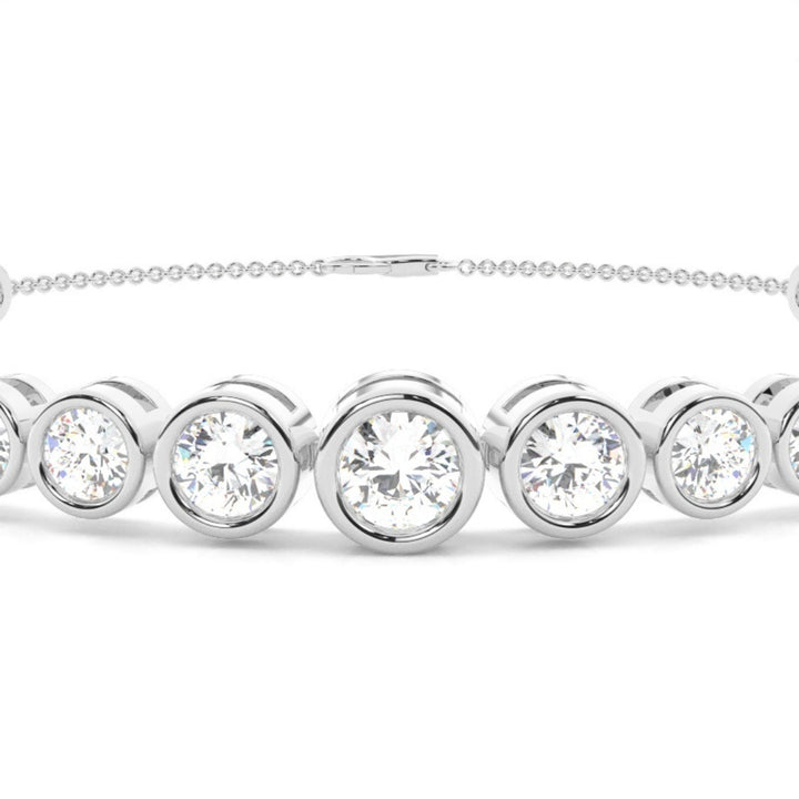 Brilliant 7.66 CT Round Cut Lab Grown Diamond Bracelet Sparkle