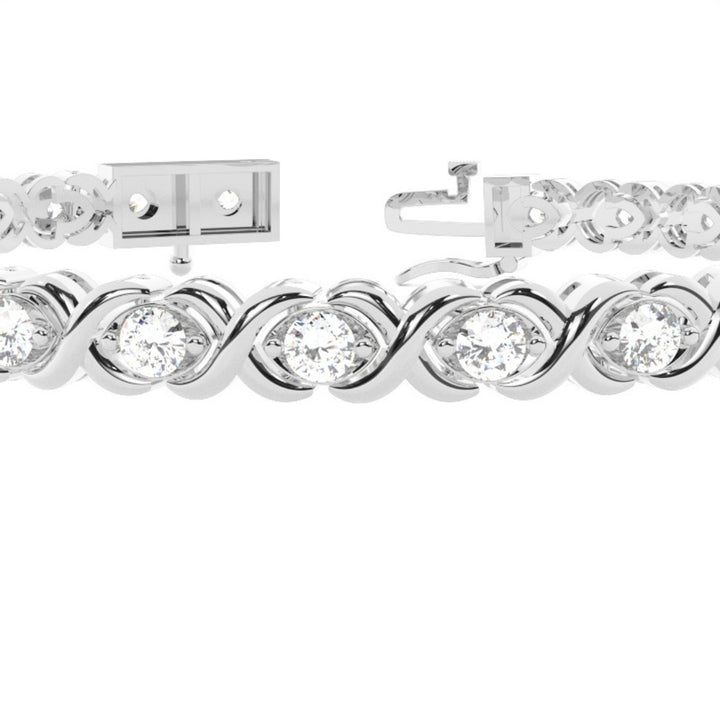 Round Cut Lab Grown Diamond 8.00 CT Bracelet Modern Sparkle
