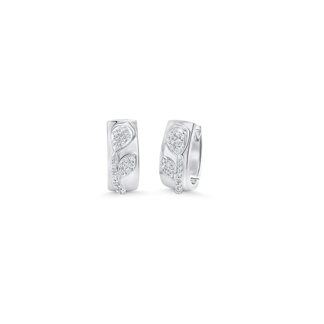 Lab Grown 2.80 CT Round Cut Diamond Hoop Earring