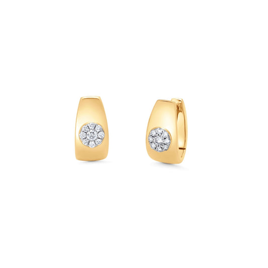 Lab Grown 2.10 CT Round Cut Diamond Hoop Earring