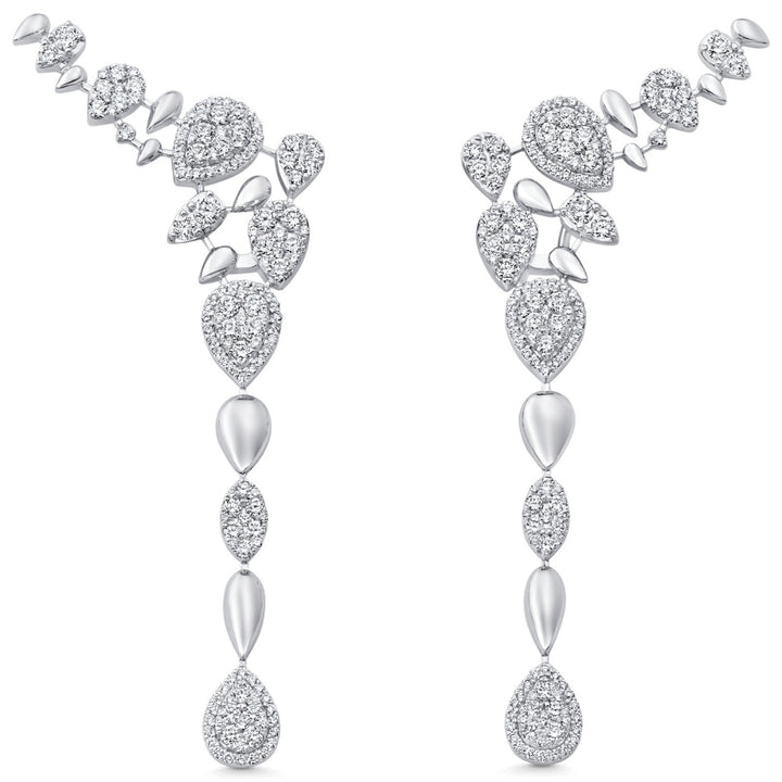 Lab Grown 3.75 CT Round Cut Diamond Fashion Earring