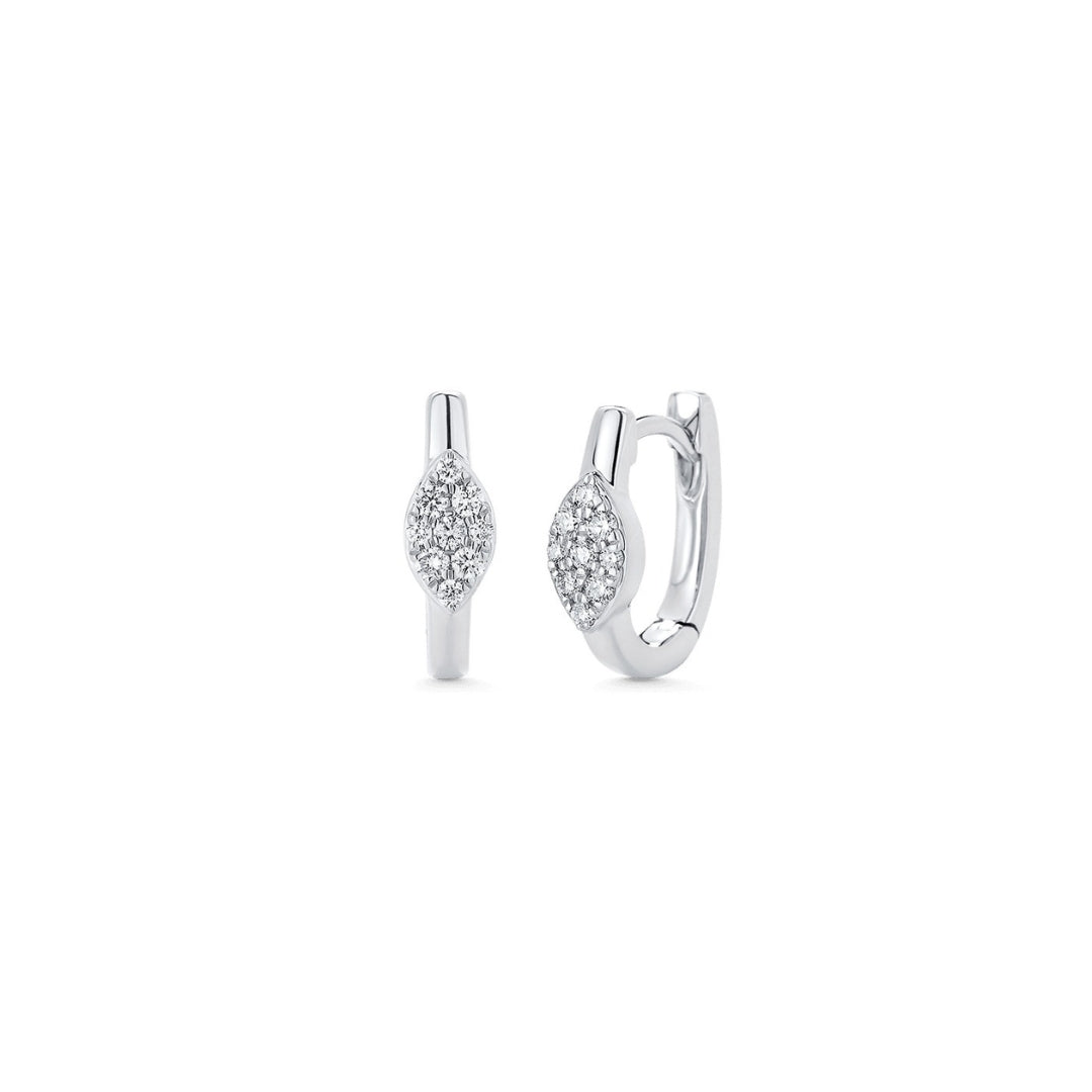 Lab Grown 1.50 CT Round Cut Diamond Hoop Earring