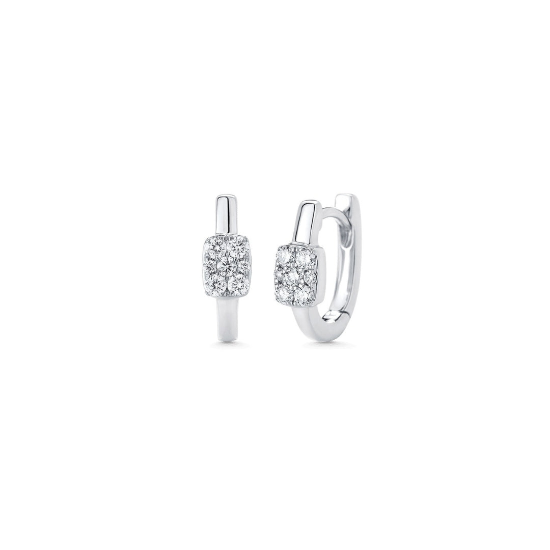 Lab Grown 2.34 CT Round Cut Diamond Hoop Earring