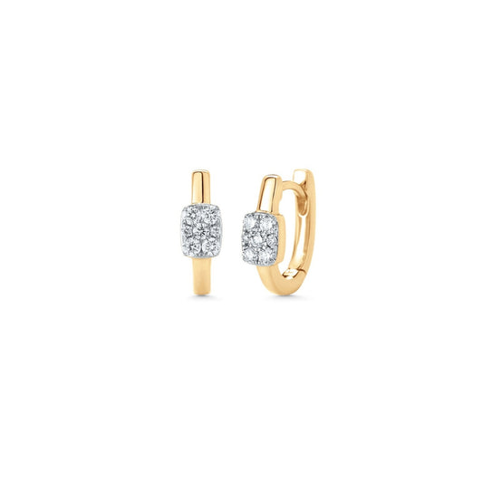 Lab Grown 2.34 CT Round Cut Diamond Hoop Earring