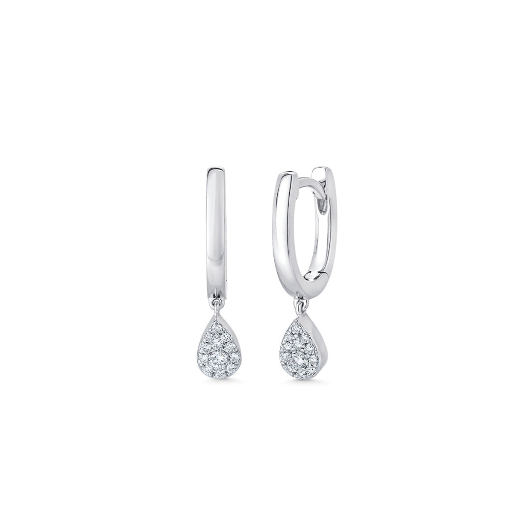 Lab Grown 2.00 CT Round Cut Diamond Hoop Earring