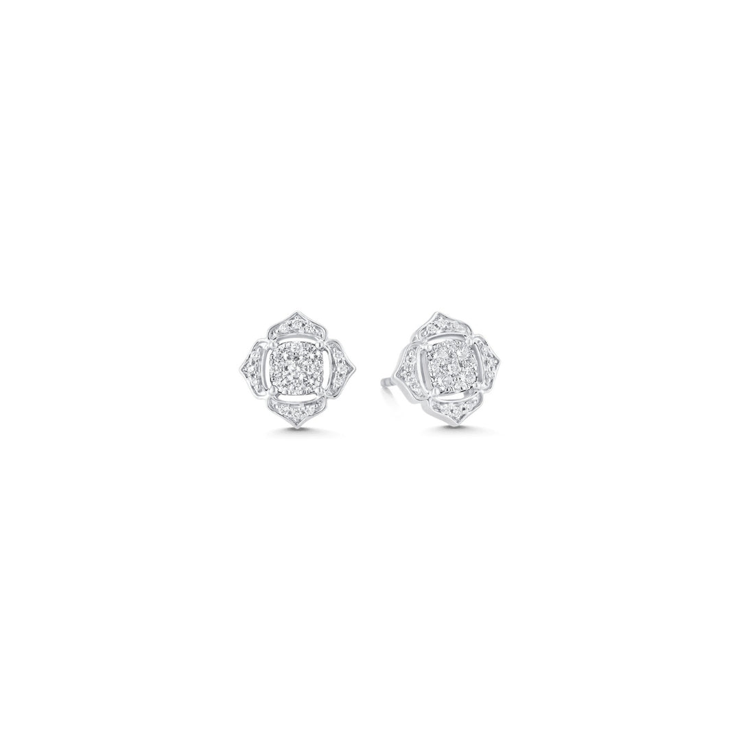 Lab Grown 2.20 CT Round Cut Diamond Fashion Earring