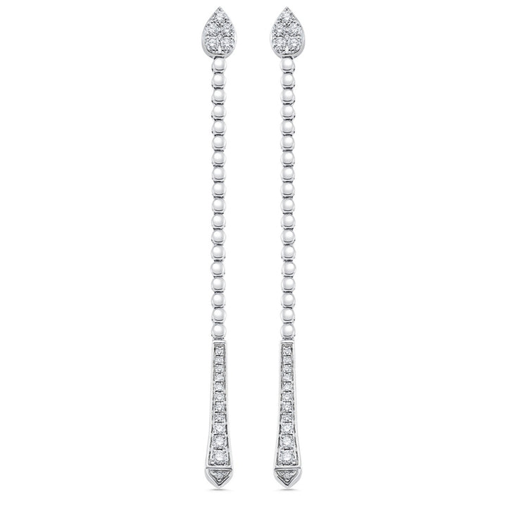 Lab Grown 2.62 CT Round Cut Diamond Drop Earring
