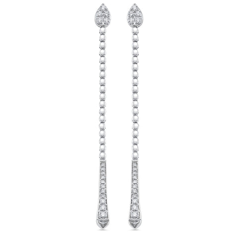 Lab Grown 2.62 CT Round Cut Diamond Drop Earring