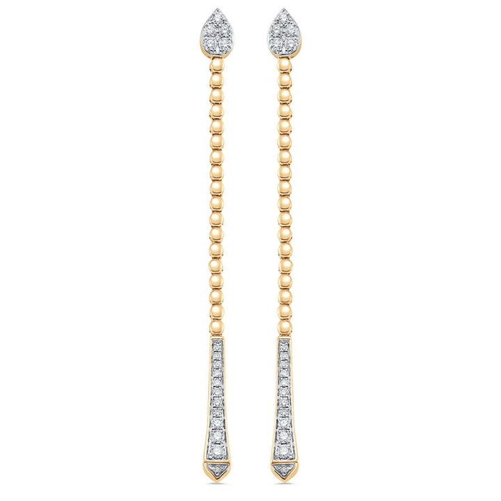 Lab Grown 2.62 CT Round Cut Diamond Drop Earring
