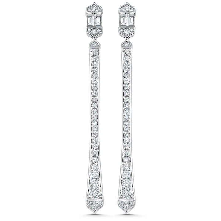 Lab Grown 3.93 CT Round Cut Diamond Fashion Earring
