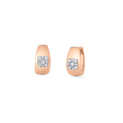 Lab Grown 1.90 CT Round Cut Diamond Hoop Earring