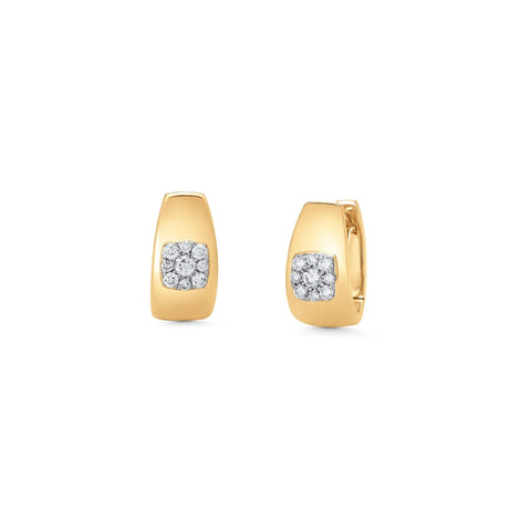 Lab Grown 1.90 CT Round Cut Diamond Hoop Earring