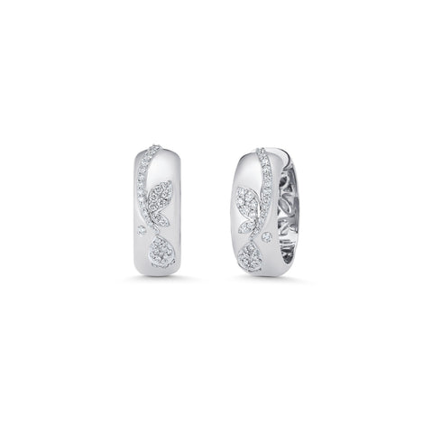 Lab Grown 3.78 CT Round Cut Diamond Hoop Earring