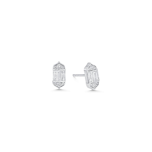 Lab Grown 3.55 CT Round & Baguette Cut Diamond Fashion Earring