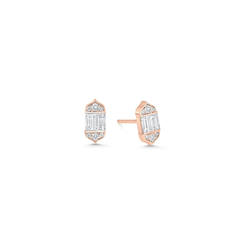 Lab Grown 3.55 CT Round & Baguette Cut Diamond Fashion Earring