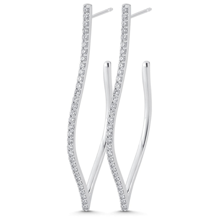 Lab Grown 3.80 CT Round Cut Diamond Fashion Earring