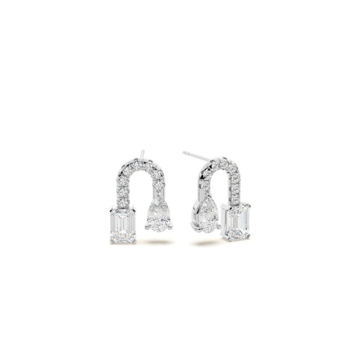 Lab Grown 3.50 CT Round Cut Diamond Fashion Earring
