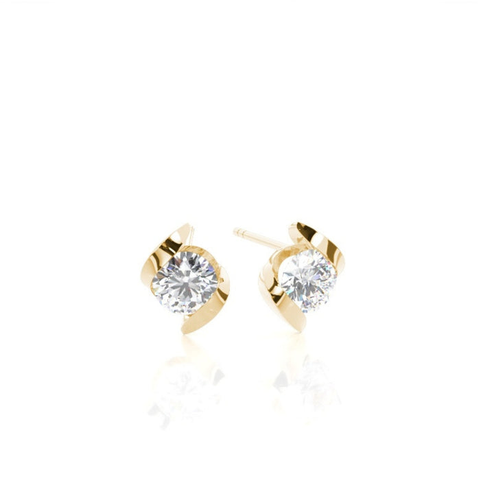 Round Cut 2.00 CT Lab Grown Diamond Stud Earrings
