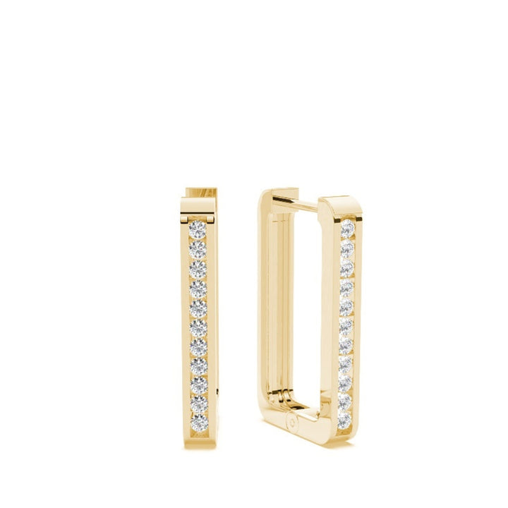 1.80 CT Round Cut Lab Grown Diamond Hoop Earrings