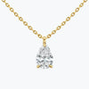 Lab Grown 1.00 CT Pear Cut Diamond Mid-Century Necklace