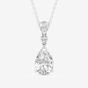Lab Grown 2.60 CT Pear Cut Diamond Minimalist Necklace