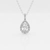 Lab Grown 3.10 CT Pear Cut Diamond Victorian Necklace