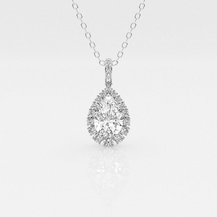 Lab Grown 3.10 CT Pear Cut Diamond Victorian Necklace