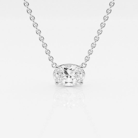 Lab Grown 2.25 CT Oval Cut Diamond Edwardian Necklace