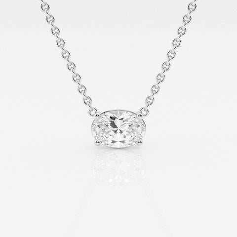 Lab Grown 2.25 CT Oval Cut Diamond Edwardian Necklace