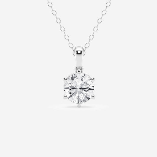 Lab Grown 1.61 CT Round Cut Diamond Gothic Necklace