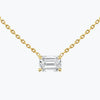 1.19 Emerald Cut Lab Grown Unique Wedding Necklace For Woman