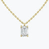 Emerald Cut 1.15 CT Lab Grown Diamond Solitaire Necklace for Gift