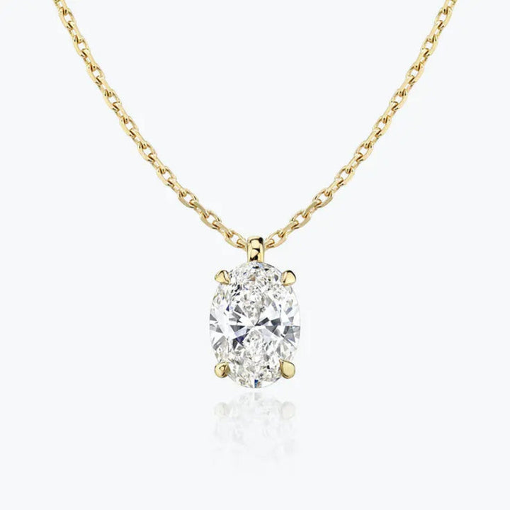 A Gift of Brilliance Oval Cut 1.10 CT Lab Grown Diamond Necklace