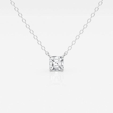 Lab Grown 1.52 CT Asscher Cut Diamond Mid-Century Necklace