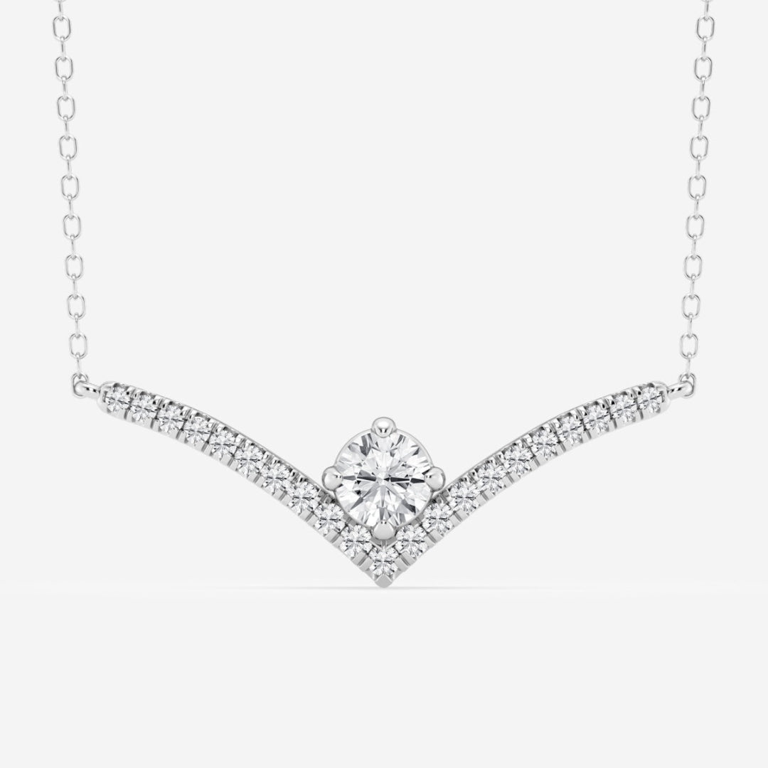 Lab Grown 2.06 CT Round Cut Diamond Minimalist Necklace