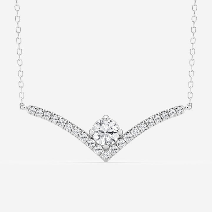 Lab Grown 2.06 CT Round Cut Diamond Minimalist Necklace