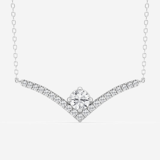 Lab Grown 2.06 CT Round Cut Diamond Minimalist Necklace