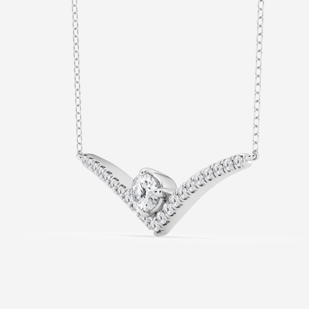 Lab Grown 2.06 CT Round Cut Diamond Minimalist Necklace