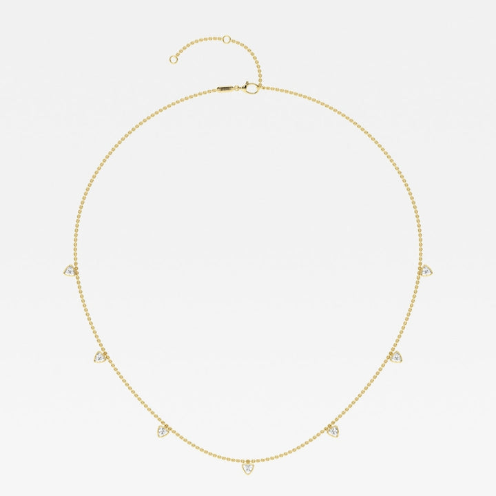 Lab Grown 1.45 CT Trillion Cut Diamond Boho & Hippie Necklace