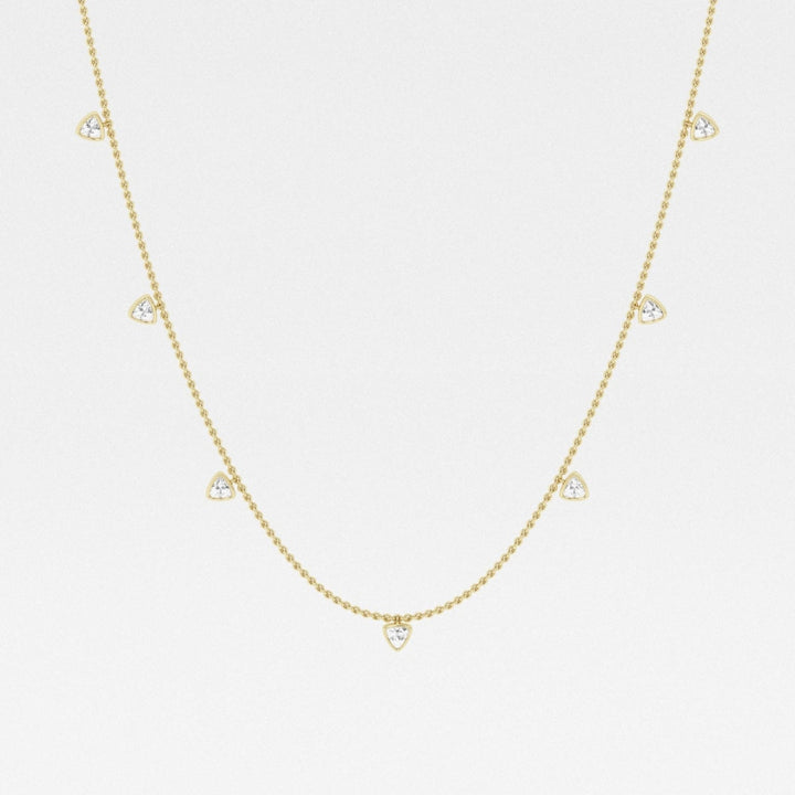 Lab Grown 1.45 CT Trillion Cut Diamond Boho & Hippie Necklace