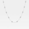 Lab Grown 1.49 CT Emerald & Marquise Cut Diamond Gothic Necklace