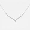 Lab Grown 1.11 CT Round Cut Diamond Art Nouveau Necklace