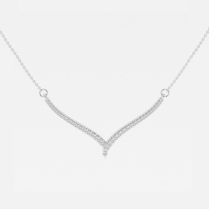Lab Grown 1.11 CT Round Cut Diamond Art Nouveau Necklace