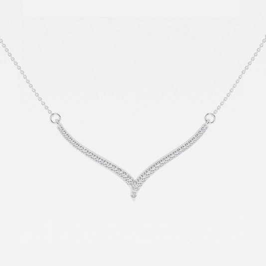 Lab Grown 1.11 CT Round Cut Diamond Art Nouveau Necklace