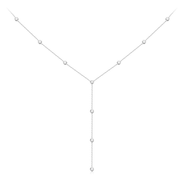 Lab Grown 1.92 CT Round Cut Diamond Mid-Century Necklace