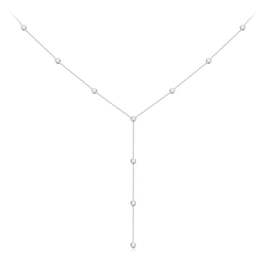 Lab Grown 1.92 CT Round Cut Diamond Mid-Century Necklace