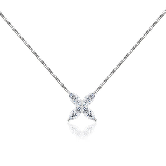 Lab Grown 1.00 CT Marquise Cut Diamond Brutalist Necklace