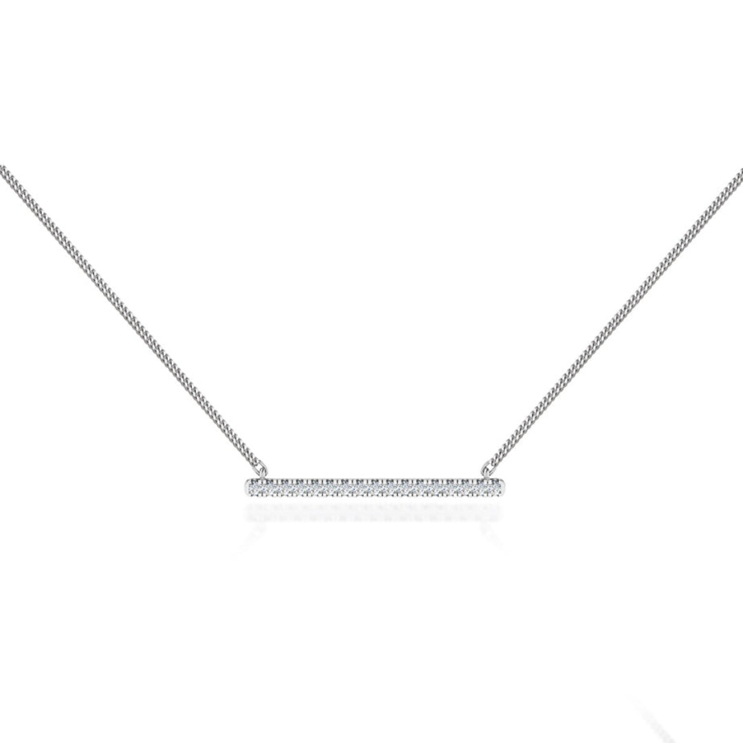 Lab Grown 1.21 CT Round Cut Diamond Mid-Century Necklace