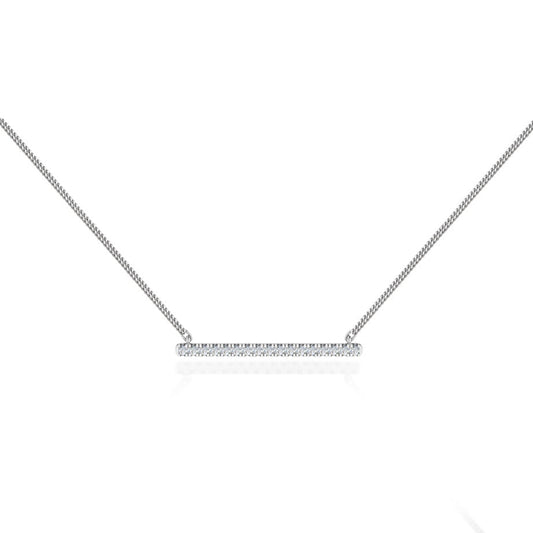 Lab Grown 1.21 CT Round Cut Diamond Mid-Century Necklace